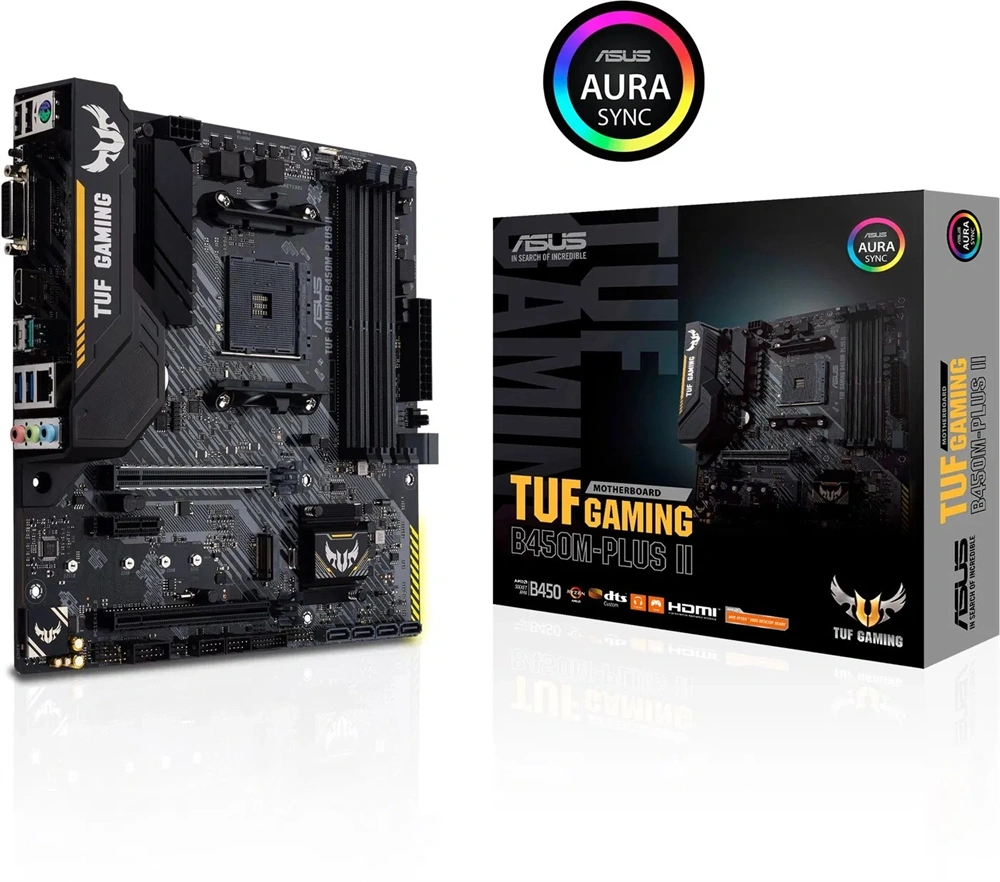 ASUS Alaplap AM4 TUF GAMING B450M-PLUS II AMD B450, mATX