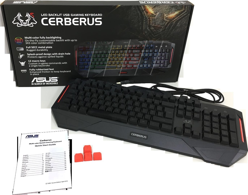 ASUS Cerberus HUN világító gamer billentyűzet