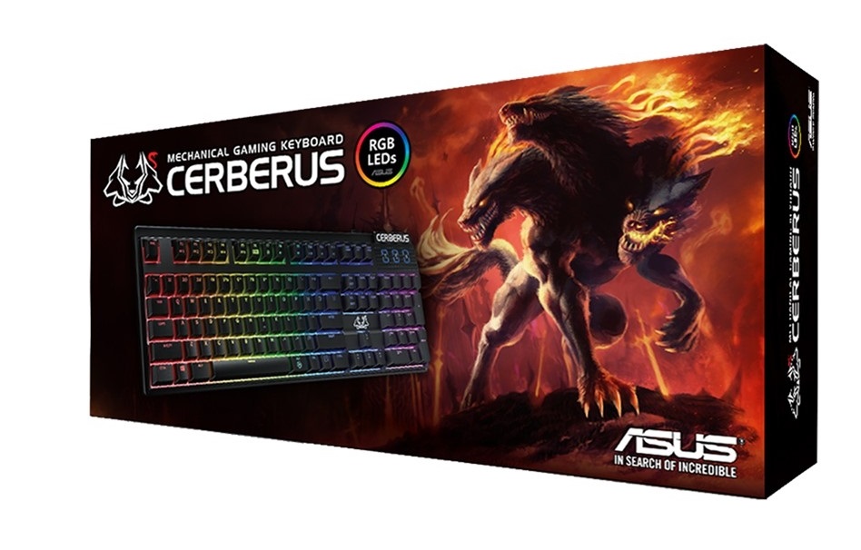 ASUS Cerberus mech HUN RGB világító gamer billentyűzet