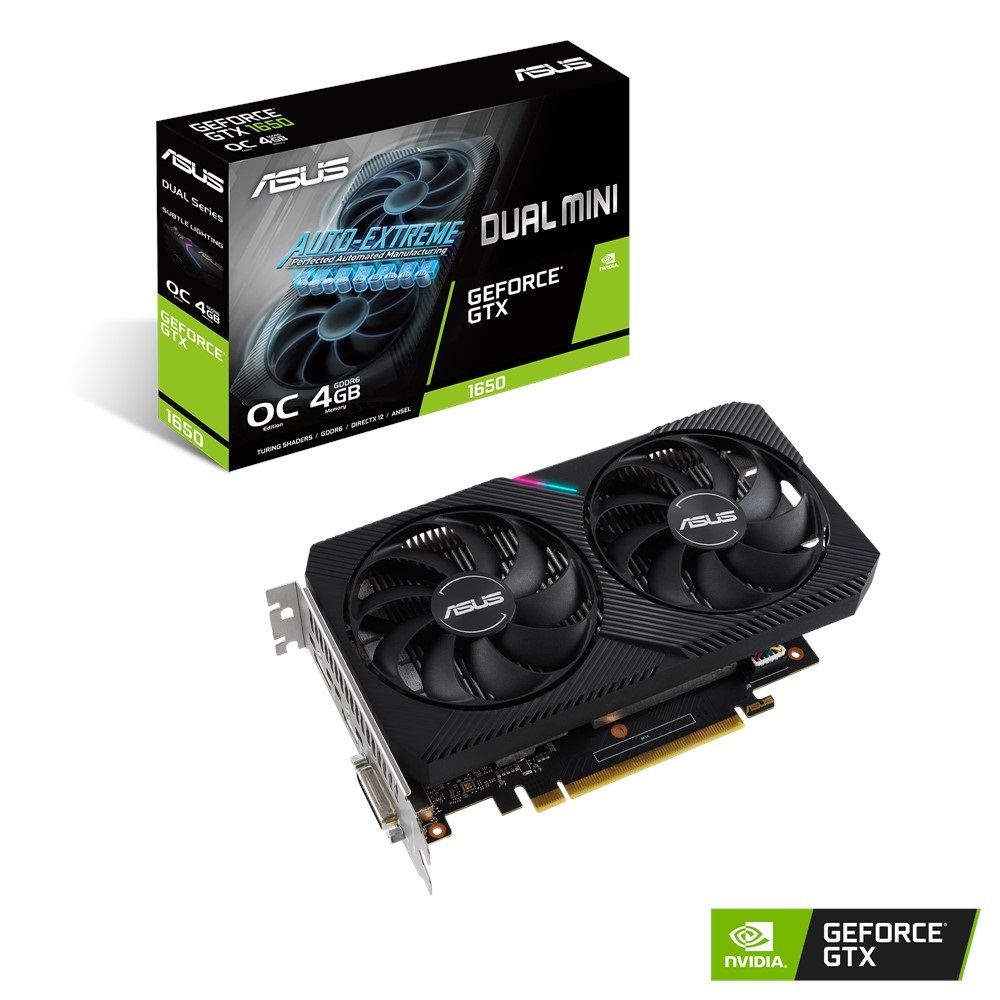 ASUS DUAL-GTX1650-O4GD6-MINI nVidia 4GB GDDR6 128bit PCIe videokártya