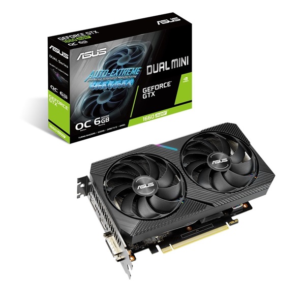 ASUS DUAL-GTX1660S-O6G-MINI nVidia 6GB GDDR6 192bit PCIe videókártya