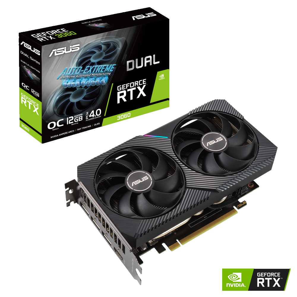 ASUS DUAL-RTX3060-O12G-V2 nVidia 12GB GDDR6 192bit PCIe videokártya