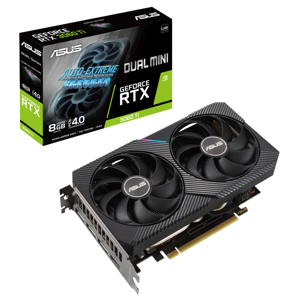 ASUS DUAL-RTX3060TI-8G-MINI-V2 nVidia 8GB GDDR6 256bit PCIe videokártya
