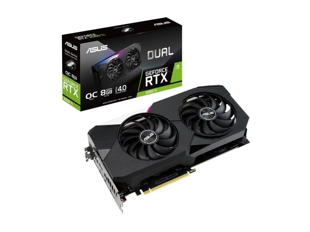 ASUS DUAL-RTX3060TI-O8G nVidia 8GB GDDR6 256bit PCIe videokártya