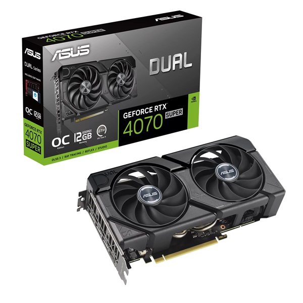 ASUS GeForce RTX 4070 SUPER Dual OC Evo nVidia 12GB GDDR6X 192bit PCIe videókártya