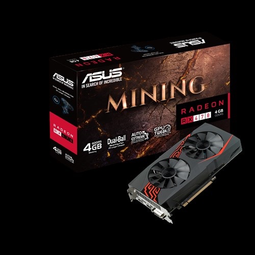 ASUS MINING-RX470-4G AMD 4GB GDDR5 256bit PCI-E videokártya