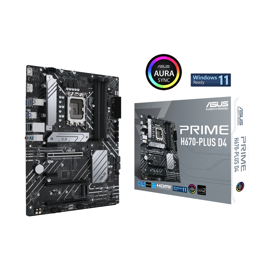 ASUS PRIME H670-PLUS D4 Intel H670 LGA1700 ATX alaplap