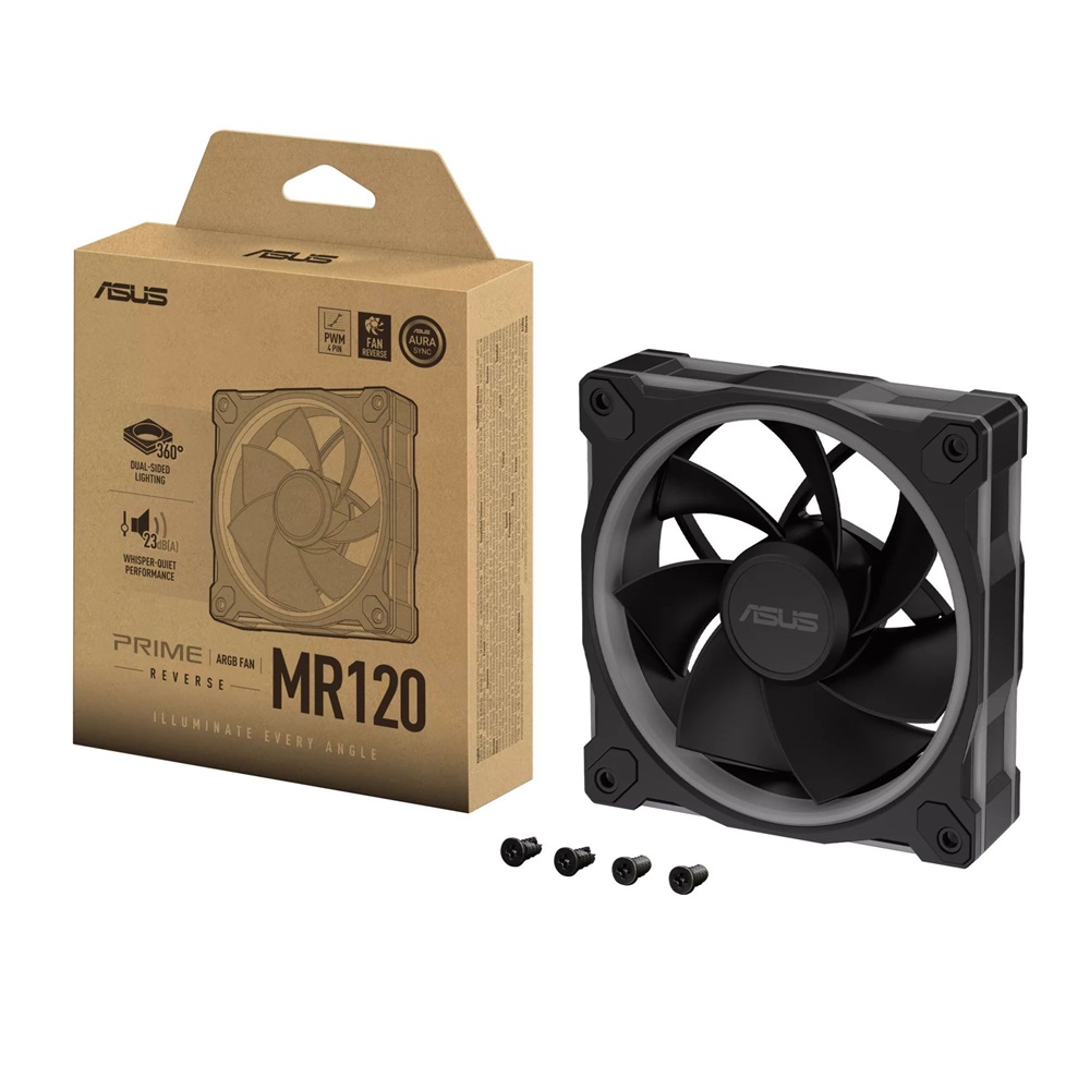 ASUS PRIME MR120 FAN ARGB REVERSE fekete ventilátor