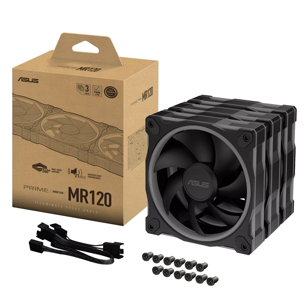 ASUS PRIME MR120 FAN ARGB fekete 3IN1 ventilátor