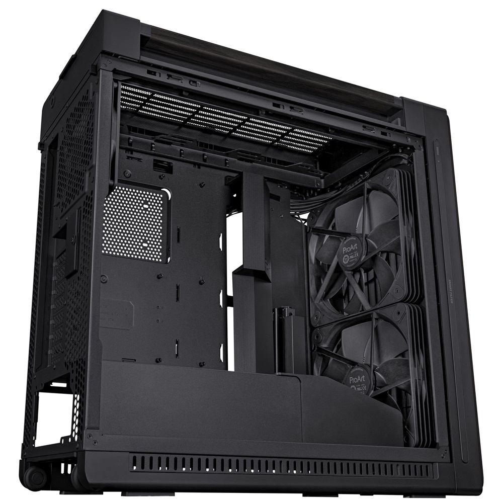ASUS ProArt PA602 Wood Metal fekete (táp nélküli) ablakos EATX ház