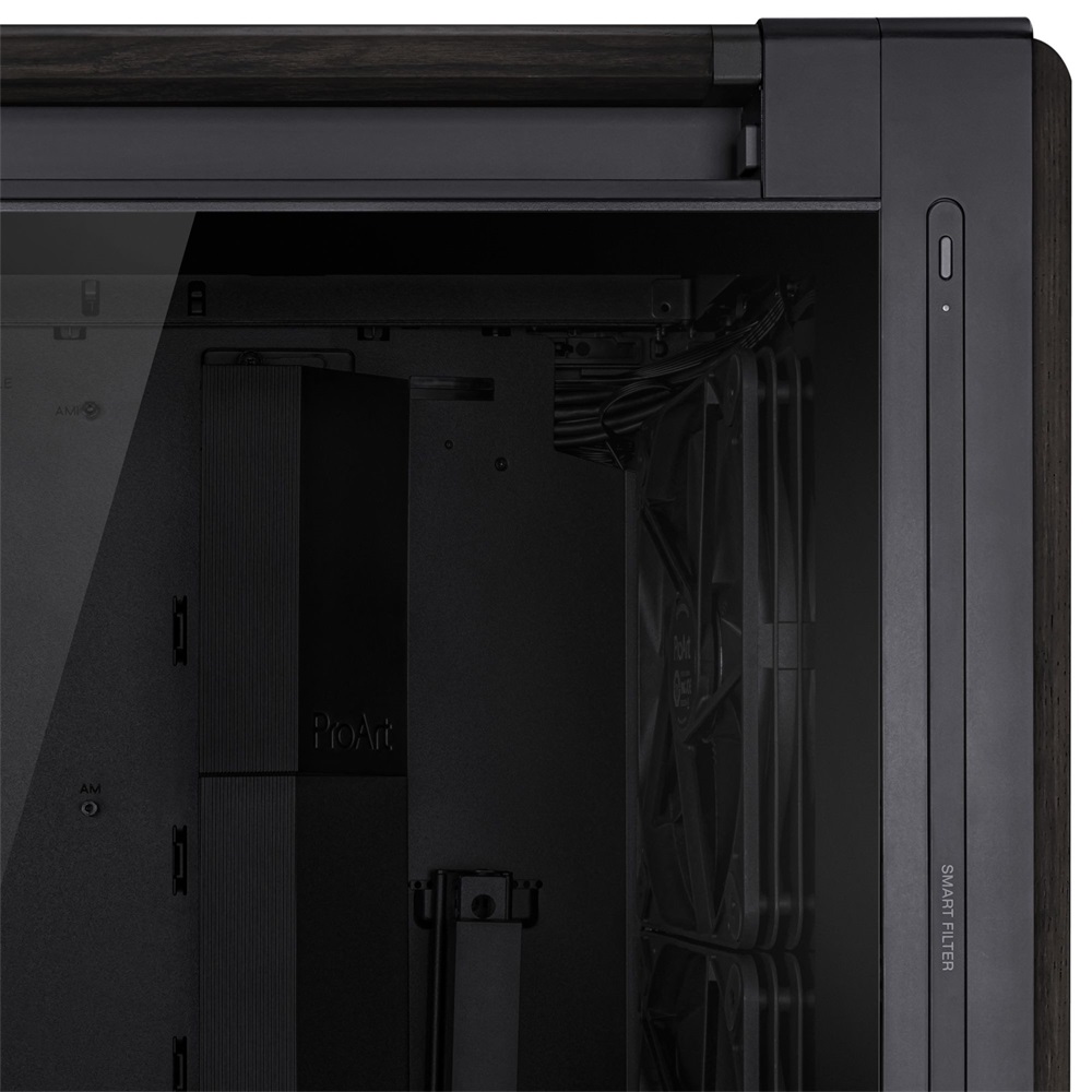 ASUS ProArt PA602 Wood TG fekete (táp nélküli) ablakos EATX ház
