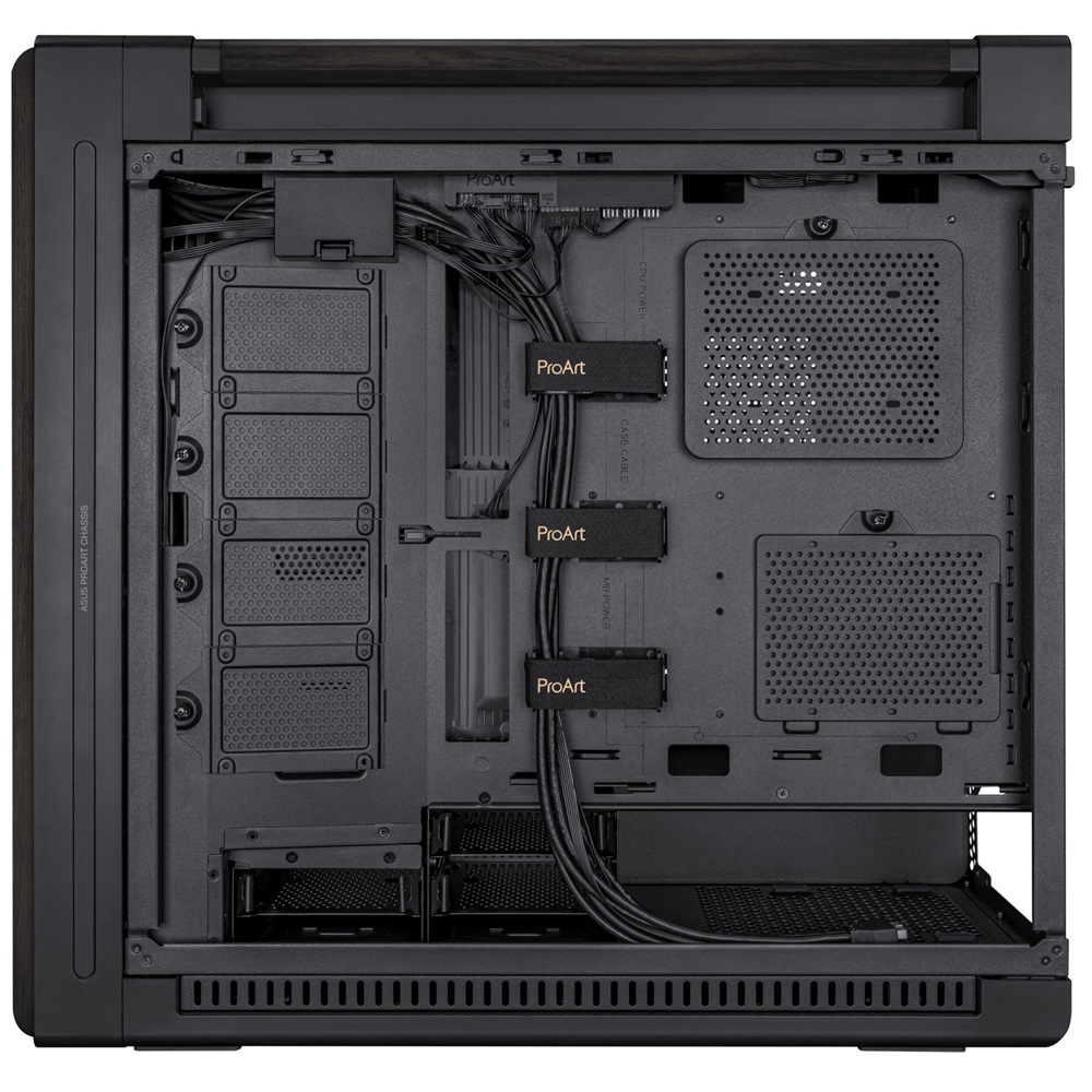 ASUS ProArt PA602 Wood TG fekete (táp nélküli) ablakos EATX ház