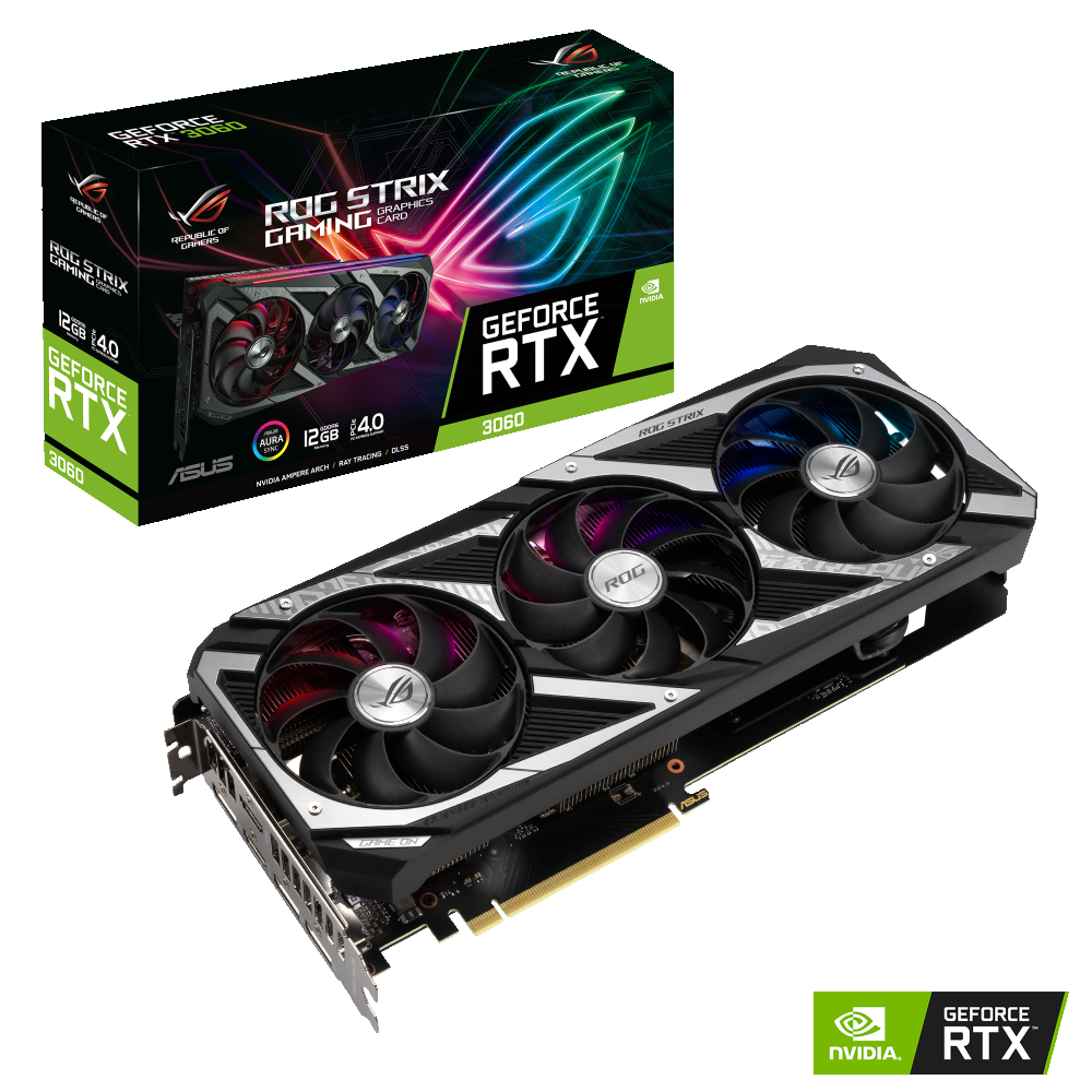 ASUS ROG-STRIX-RTX3060-12G-GAMING nVidia 12GB GDDR6 192bit PCIe videokártya