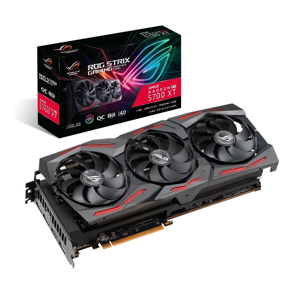 ASUS ROG-STRIX-RX5700XT-O8G-GAMING AMD 8GB GDDR6 256bit PCIe videókártya