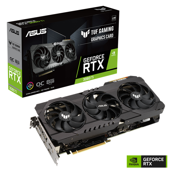 ASUS RTX 3060 Ti nVidia 8GB GDDR6 256bit PCIe videókártya