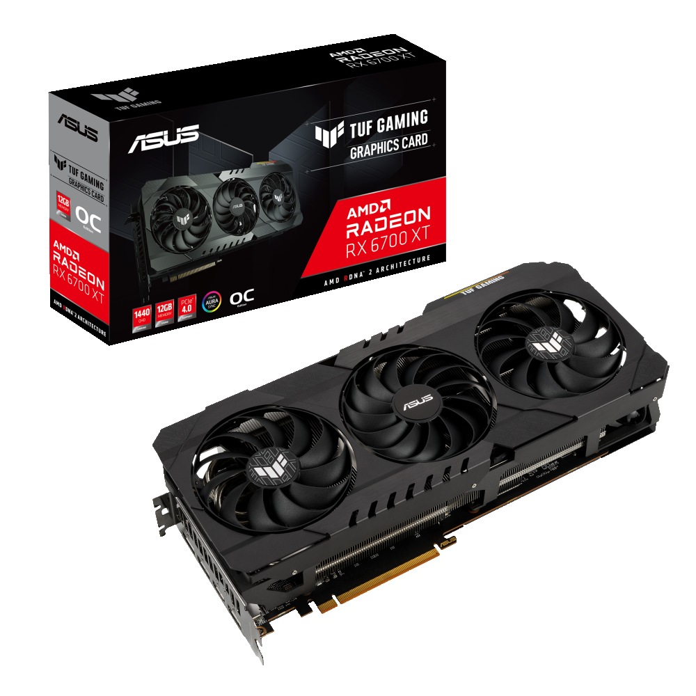 ASUS TUF-RX6700XT-O12G-GAMING AMD 12GB GDDR6 192bit PCIe videokártya