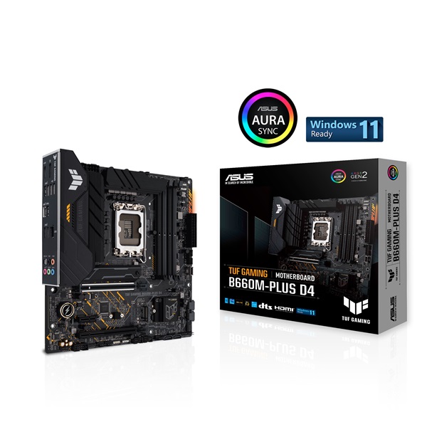 ASUS TUF GAMING B660M-PLUS D4 Intel B660 LGA1700 mATX alaplap
