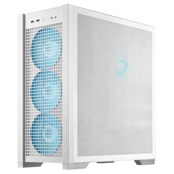 ASUS TUF GAMING GT302 TG fehér (táp nélküli) ablakos ARGB mATX ház