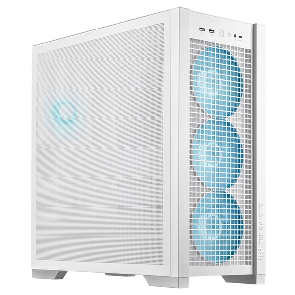 ASUS TUF GAMING GT302 TG fehér (táp nélküli) ablakos ARGB mATX ház