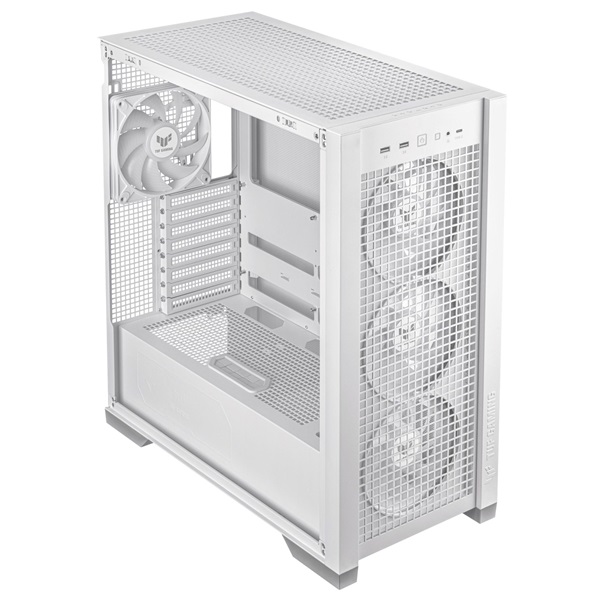 ASUS TUF GAMING GT302 TG fehér (táp nélküli) ablakos ARGB mATX ház