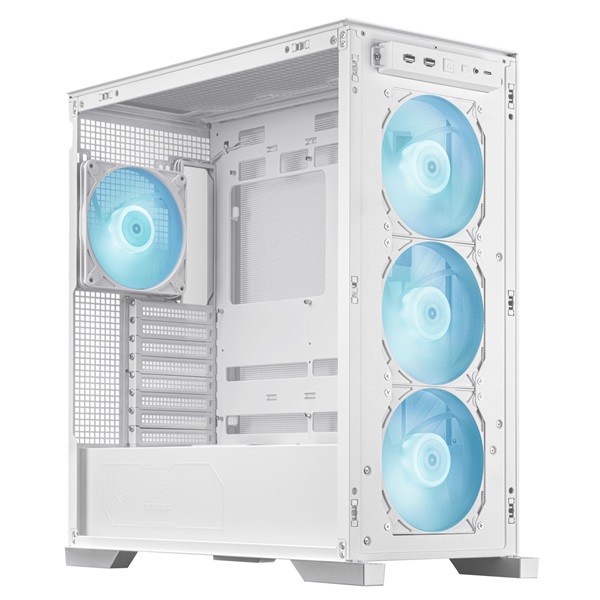 ASUS TUF GAMING GT302 TG fehér (táp nélküli) ablakos ARGB mATX ház