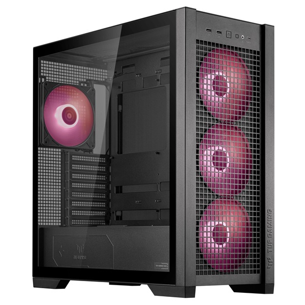 ASUS TUF GAMING GT302 TG fekete (táp nélküli) ablakos ARGB mATX ház
