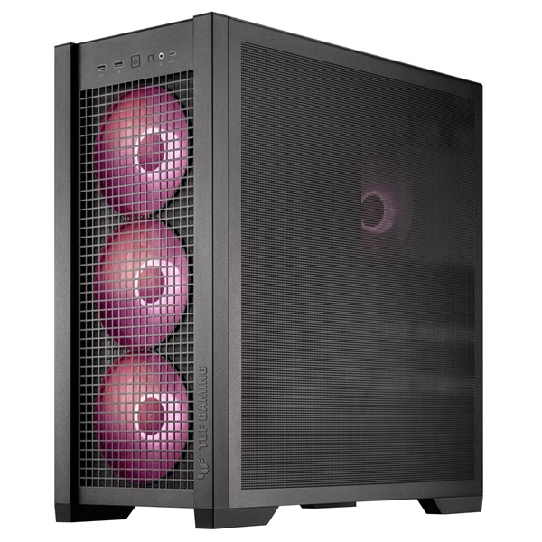 ASUS TUF GAMING GT302 TG fekete (táp nélküli) ablakos ARGB mATX ház