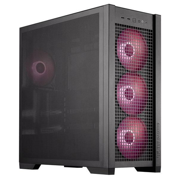 ASUS TUF GAMING GT302 TG fekete (táp nélküli) ablakos ARGB mATX ház