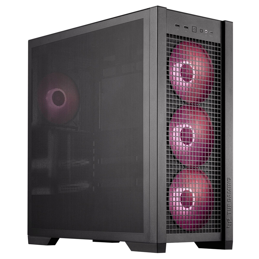 ASUS TUF GAMING GT302 TG fekete (táp nélküli) ablakos ARGB mATX ház