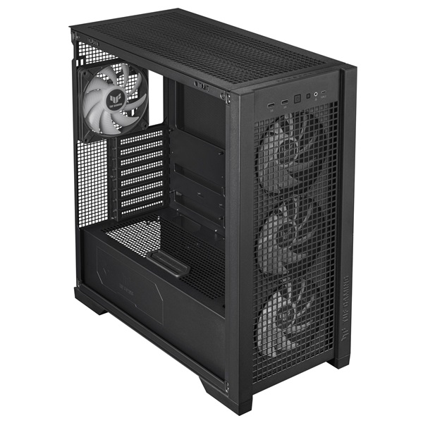 ASUS TUF GAMING GT302 TG fekete (táp nélküli) ablakos ARGB mATX ház