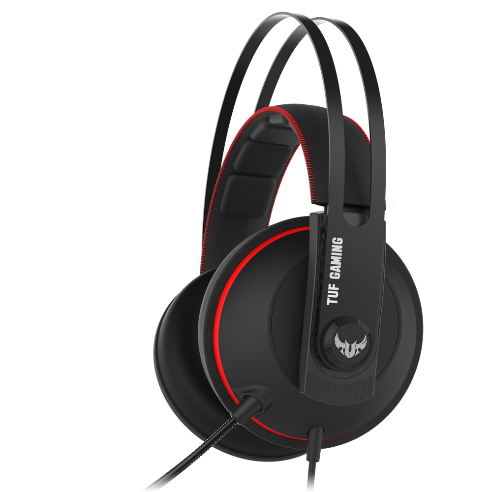 ASUS TUF GAMING H7 fekete-piros gamer headset