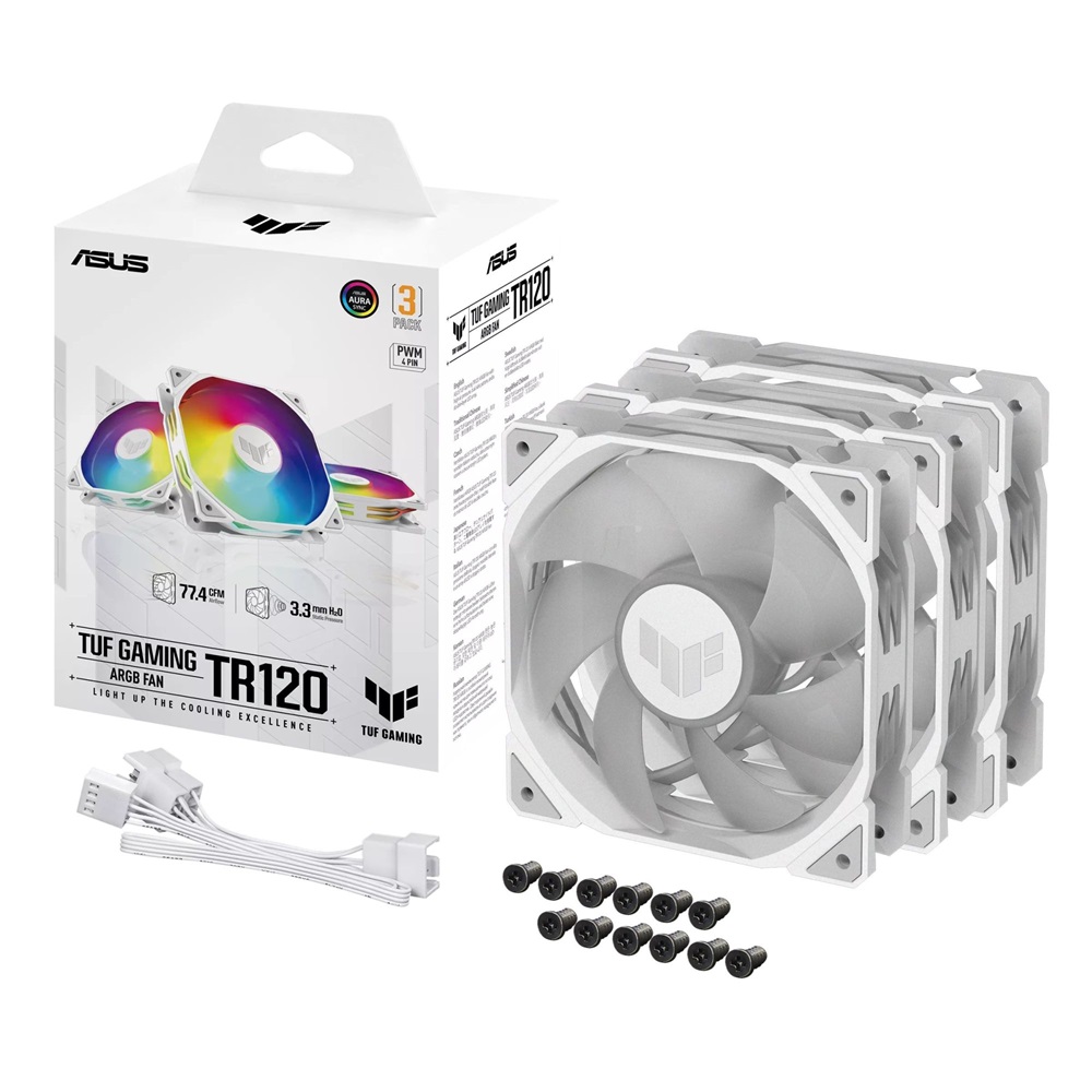 ASUS TUF GAMING TR120 FAN ARGB fehér 3IN1 ventilátor