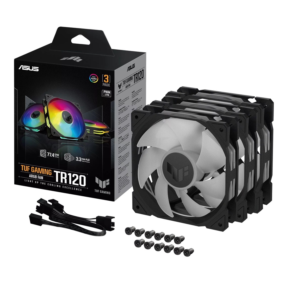 ASUS TUF GAMING TR120 FAN ARGB fekete 3IN1 ventilátor