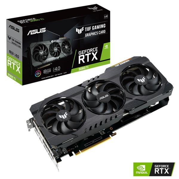 ASUS TUF-RTX3060TI-8G-V2-GAMING nVidia 8GB GDDR6 256bit PCIe videokártya