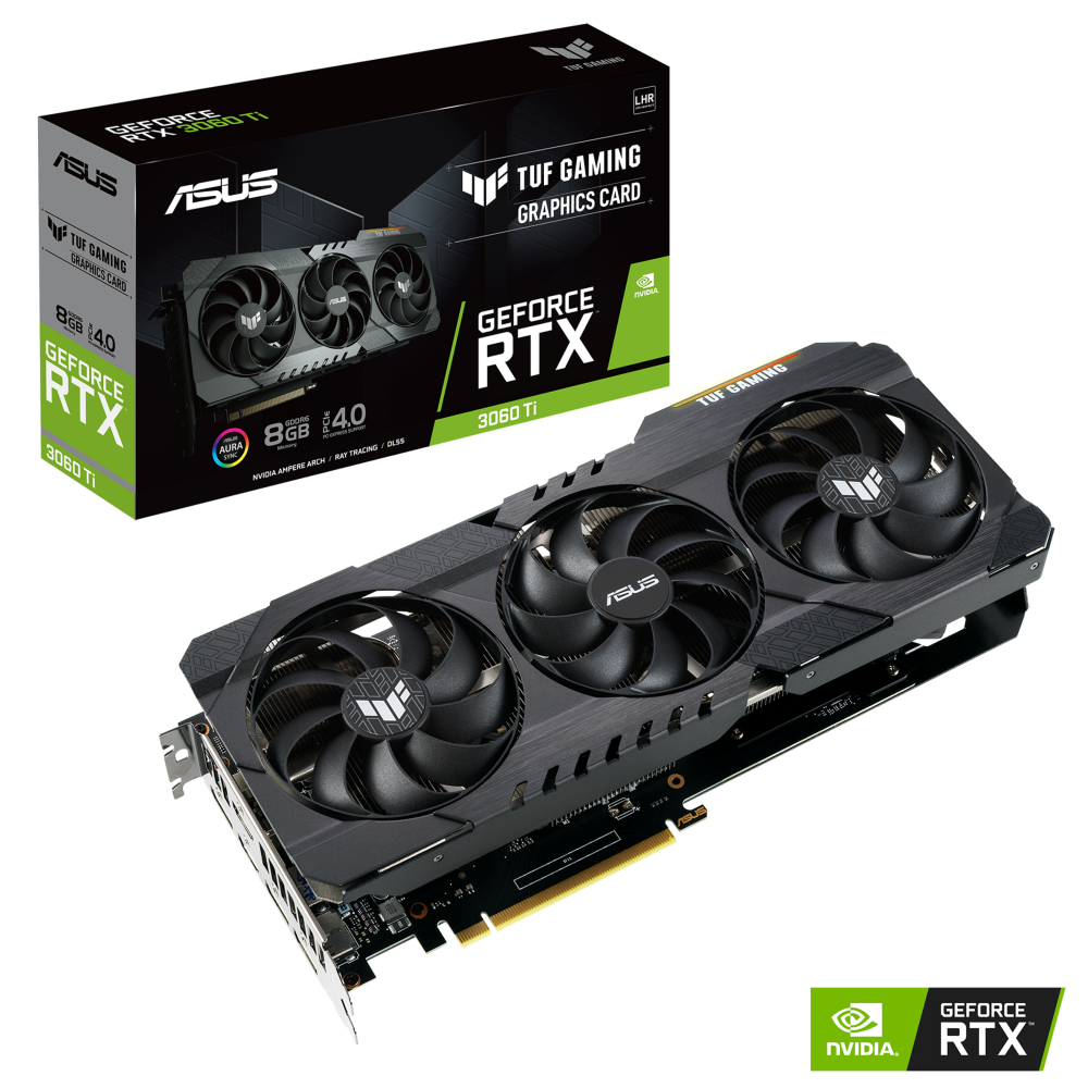 ASUS TUF-RTX3060TI-8G-V2-GAMING nVidia 8GB GDDR6 256bit PCIe videokártya