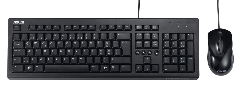ASUS U2000 vezetékes billentyűzet + egér fekete