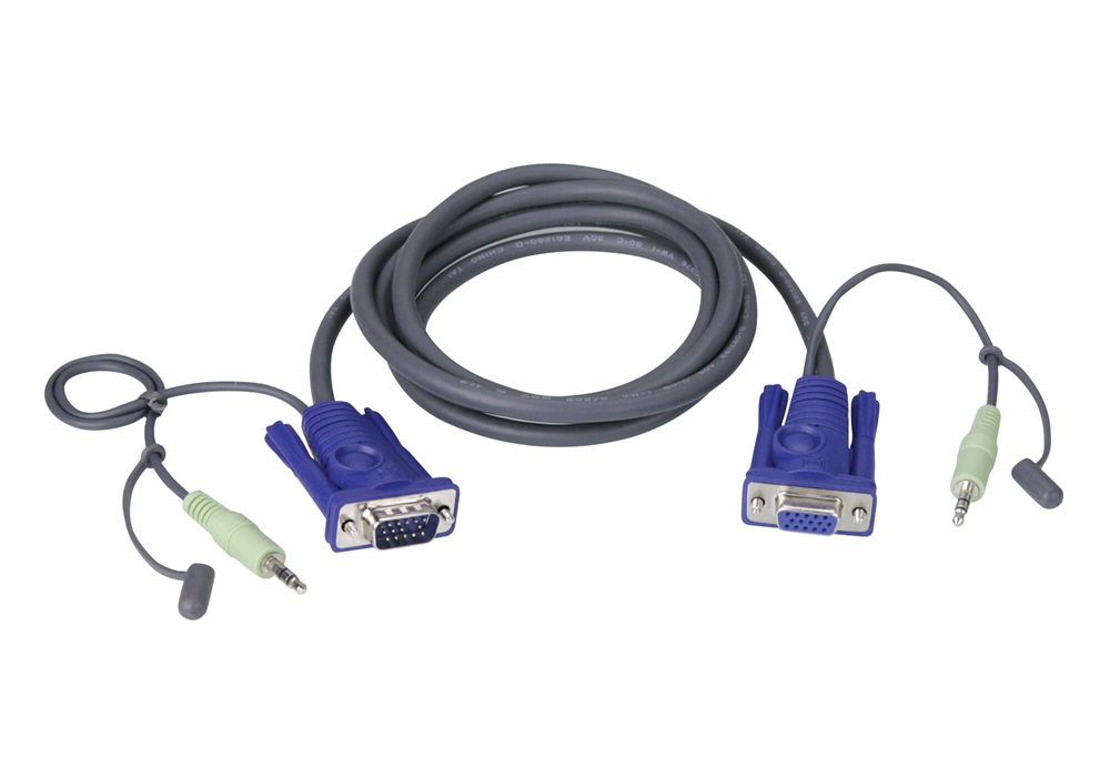 ATEN 2L-2402A VanCryst VGA Audio KVM Kábel 1,8m