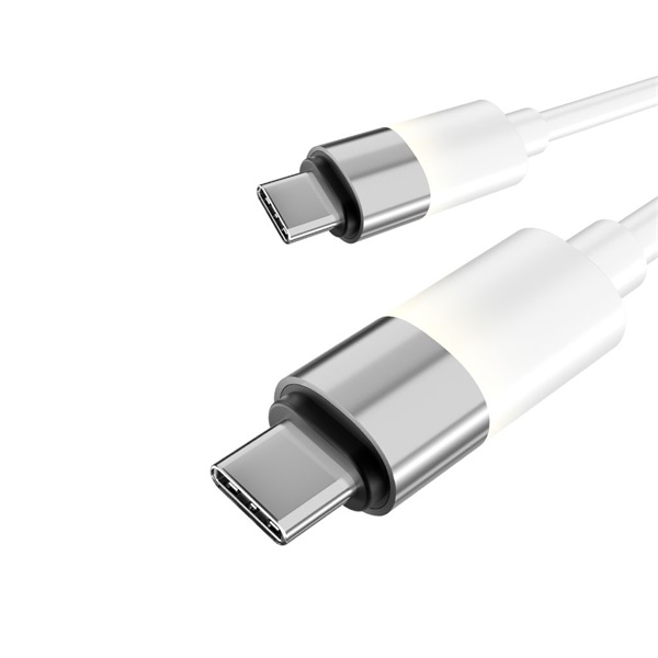 AVAX CB317 GLOWY 2m 60W USB-C fehér gyorstöltő kábel