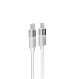 AVAX CB317 GLOWY 2m 60W USB-C fehér gyorstöltő kábel