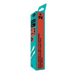 AVAX CB4302 2x USB-A – Lightning szilikon töltőkábel csomag, 1.5 m, fehér