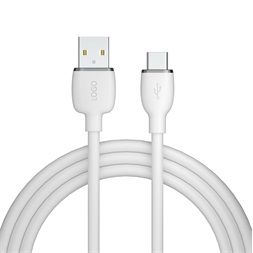 AVAX CB620 CREAMY+ USB A-Type C 2.4A, 1,5m fehér-rózsaarany gyorstöltő kábel