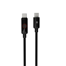 AVAX CB653 PULSEY 0,5m 60W USB-C szürke fonott gyorstöltő LED kábel