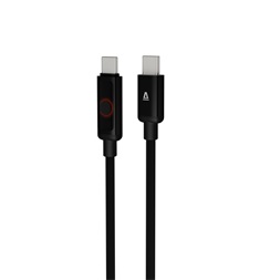 AVAX CB654 PULSEY 1m 60W USB-C szürke fonott gyorstöltő LED kábel