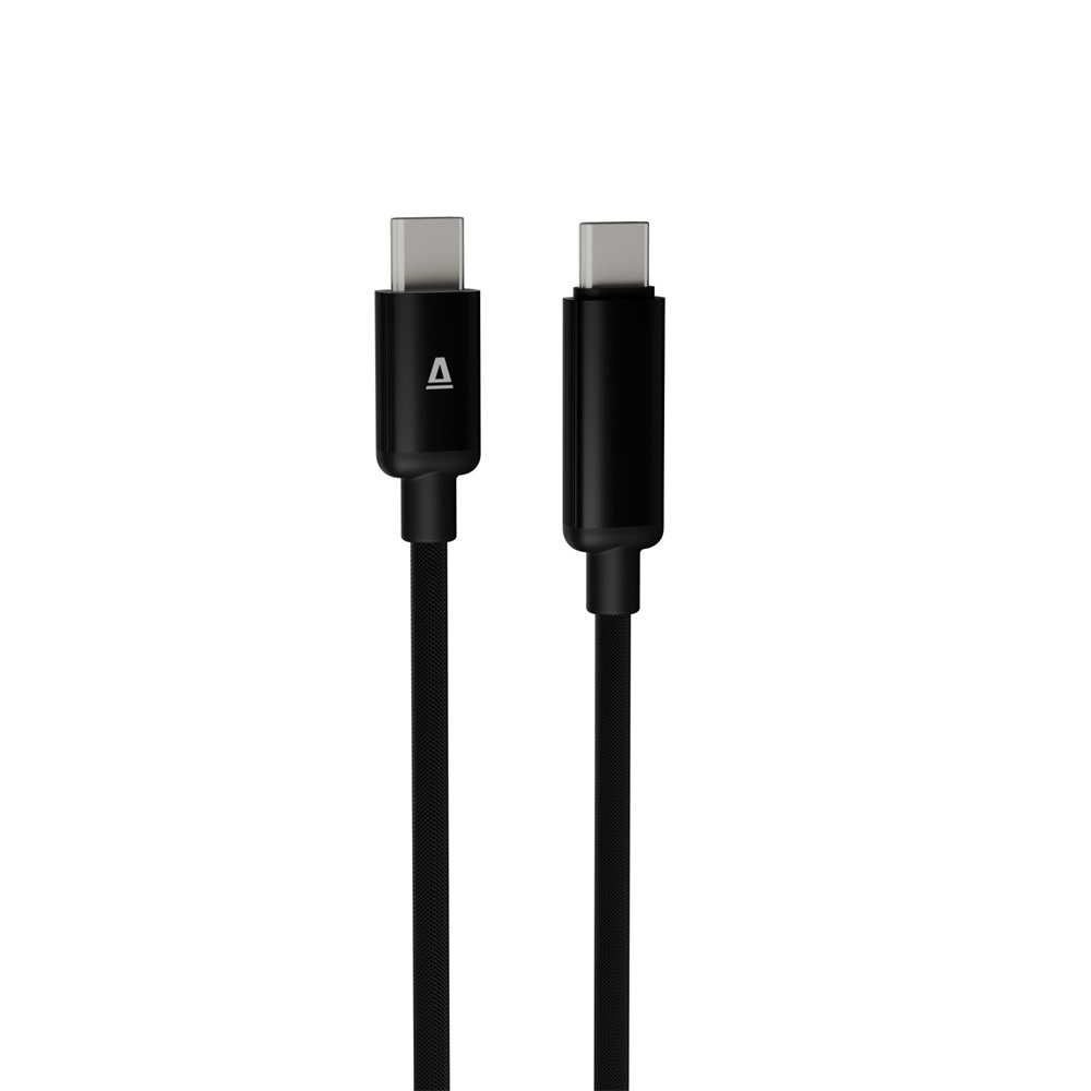 AVAX CB654 PULSEY 1m 60W USB-C szürke fonott gyorstöltő LED kábel