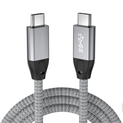 AVAX CB901 THUNDER 1m 3.2 Type C, USB4 100W/10Gbps fonott viharszürke kábel