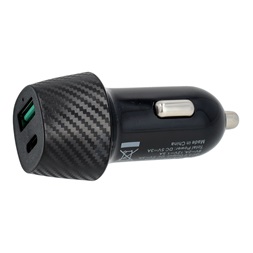 AVAX CC302B CARLY 20W Autós töltő USB A (QC)+Type C (PD), fekete