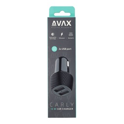 AVAX CC601B CARLY+ 40W USB A (QC)+Type C (PD) fekete autós gyorstöltő