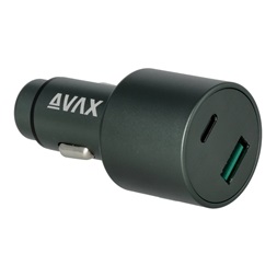 AVAX CC665B CARLY+ 83W USB A+Type C fekete autós töltő