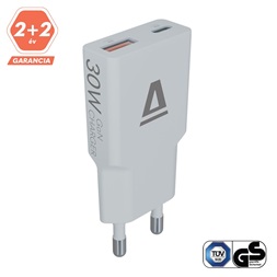 AVAX CH641LB NANO SLIM 30W USB-C (PD3.0)+USB-A (QC3.0) világoskék hálózati töltő