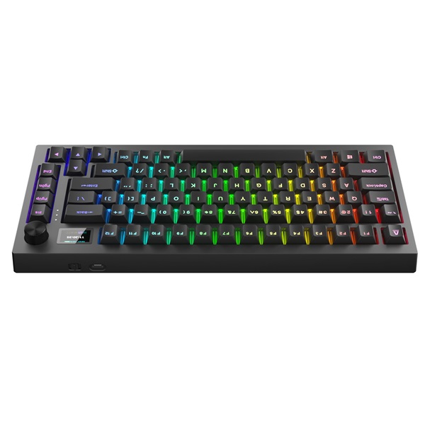 AVAX GM02 PRO 75% HUN Gasket RGB tri-mode mechanikus (Gateron barna switch) billentyűzet